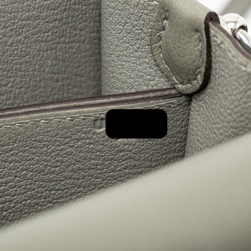 Hermes Mini Roulis Evercolor Gris Meyer SHW Stamp U