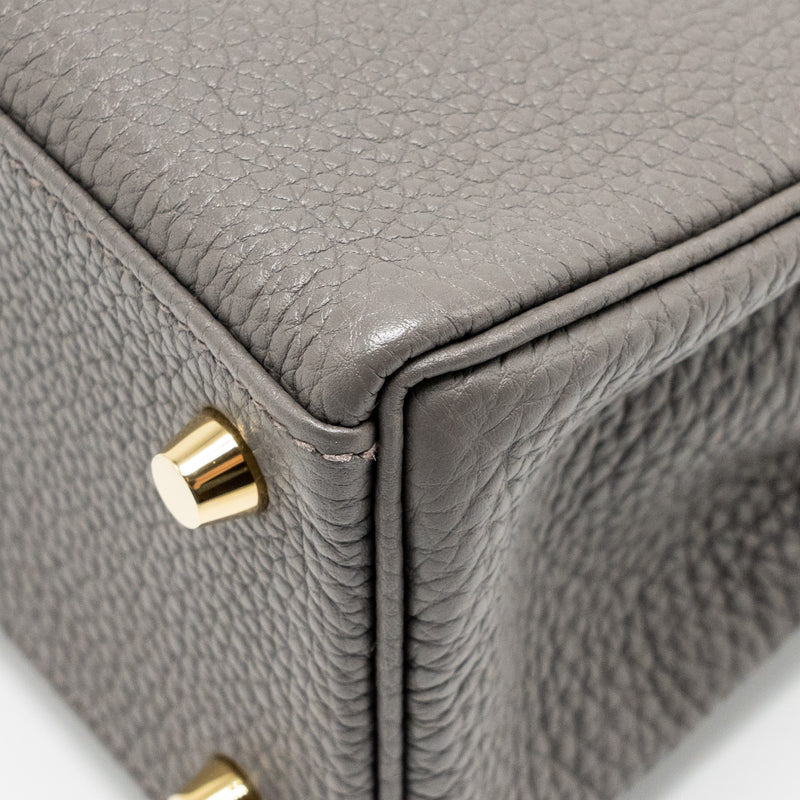 Hermes Kelly 25 togo gris etain GHW stamp Y