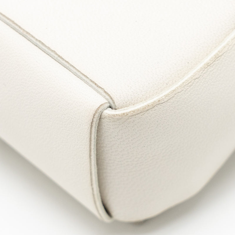 Bottega Veneta Intreccio Cassette Mini Bag Lambskin White