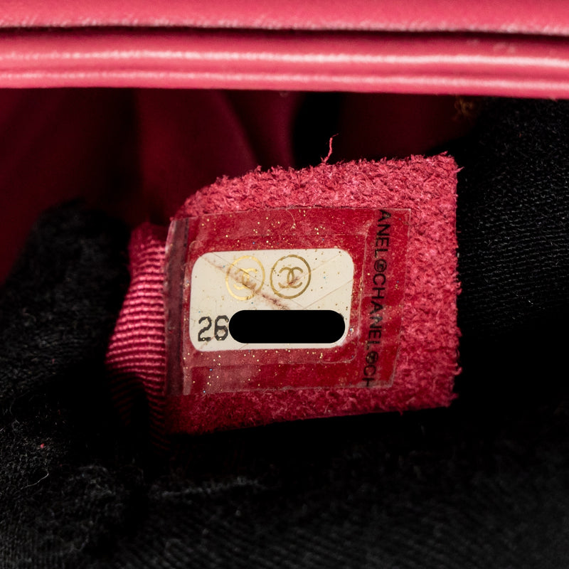 Chanel Medium Boy Bag fabric / leather pink LGHW