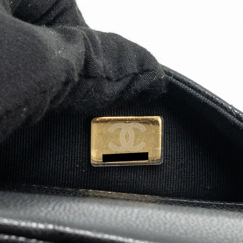 Chanel 23k triple pocket backpack caviar black LGHW (microchip)