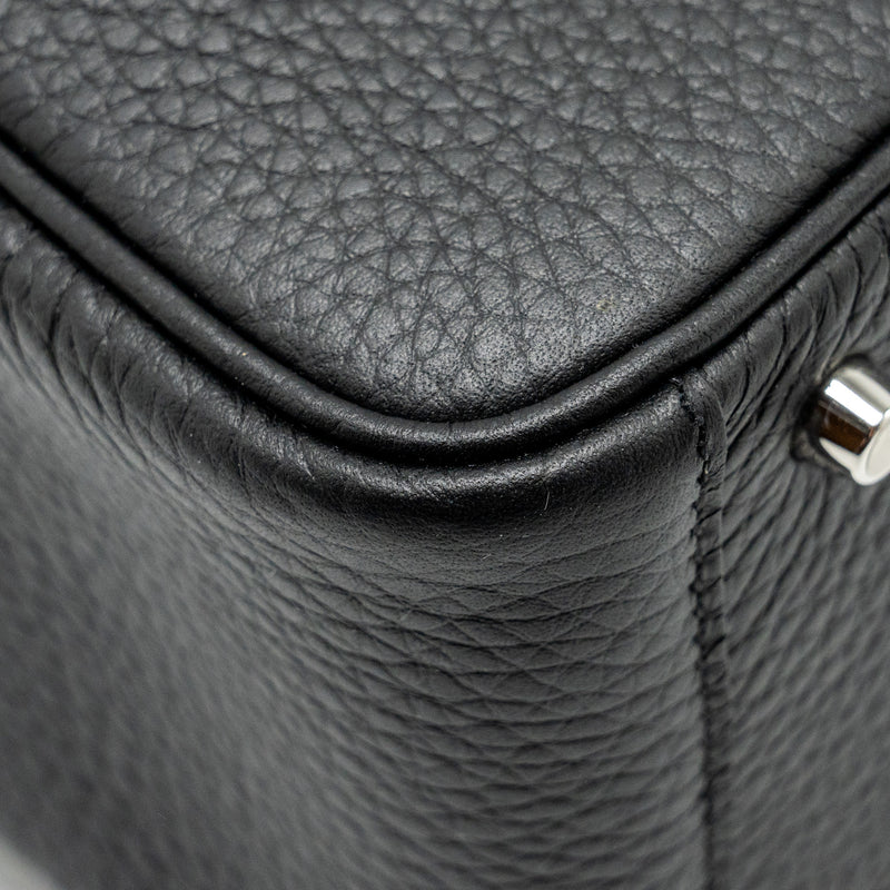 Hermes Mini Lindy Clemence Black SHW Stamp U