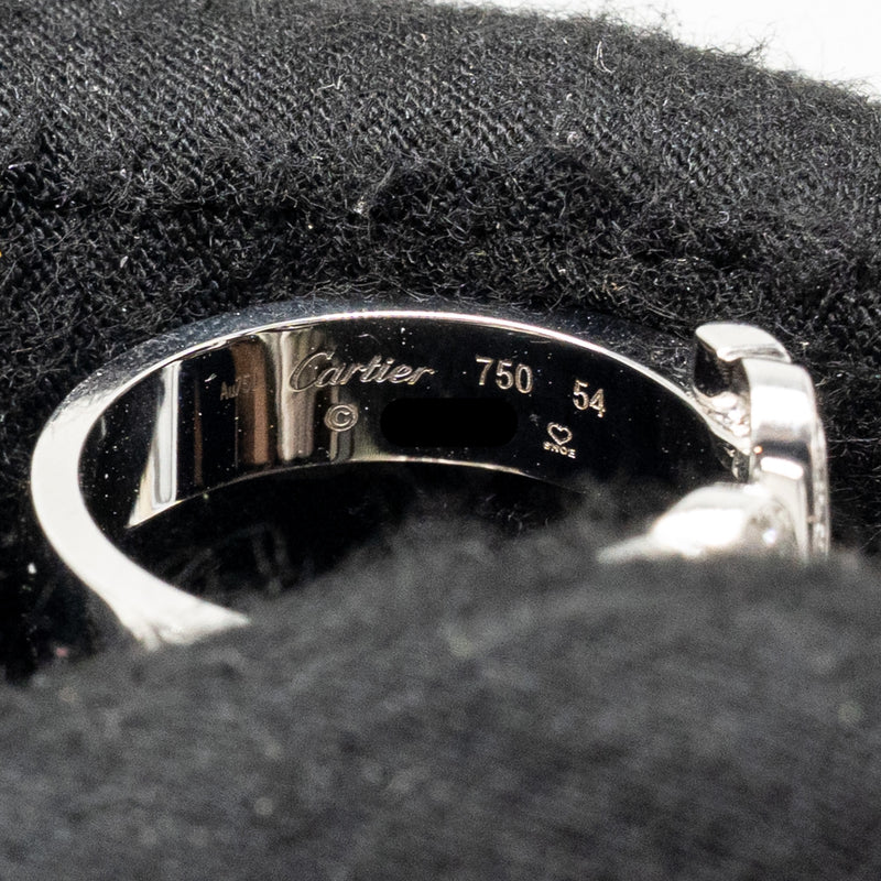 Cartier Size 54 2C Boucle Ring White Gold with Diamonds