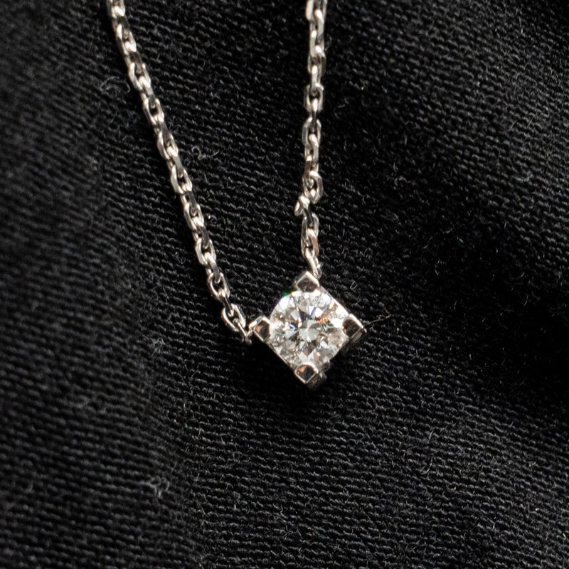 Cartier Diamond necklace white gold, 0.22ct