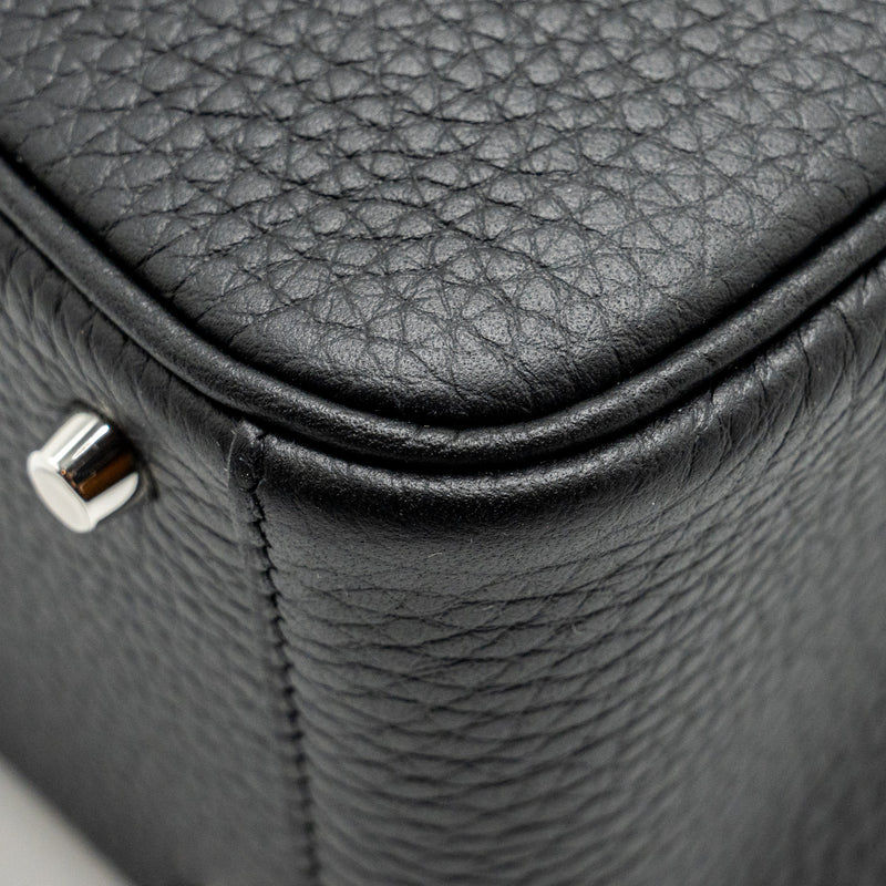 Hermes Mini Lindy Clemence Black SHW Stamp U
