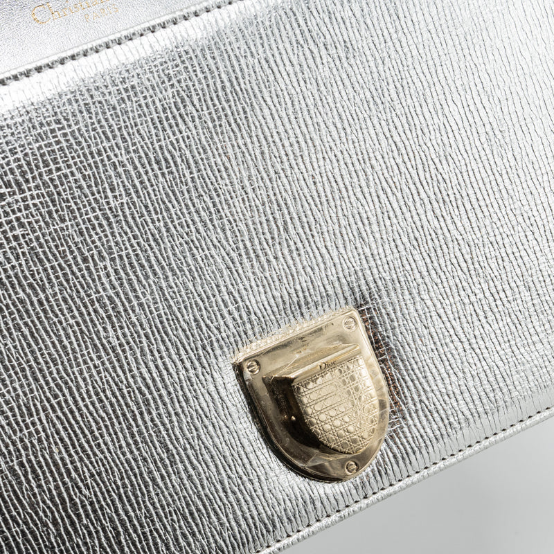 Dior Diorama Bag Goatskin Metallic Silver LGHW