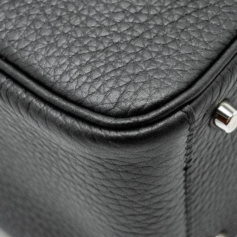Hermes Mini Lindy Clemence Black SHW Stamp U