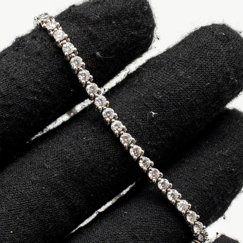 Tiffany Size Medium Tennis Bracelet Platinum Diamonds