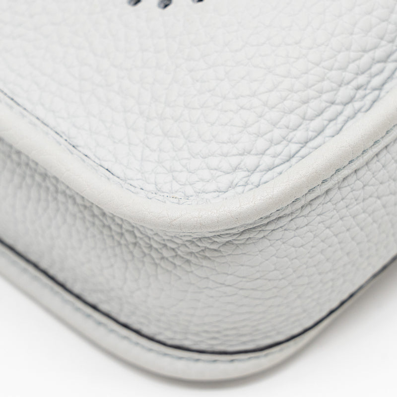 Hermes Mini Evelyne Clemence Blue Pale SHW Stamp U