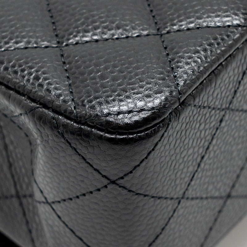 Chanel Medium Classic Double Flap Bag Caviar Black GHW(microchip)