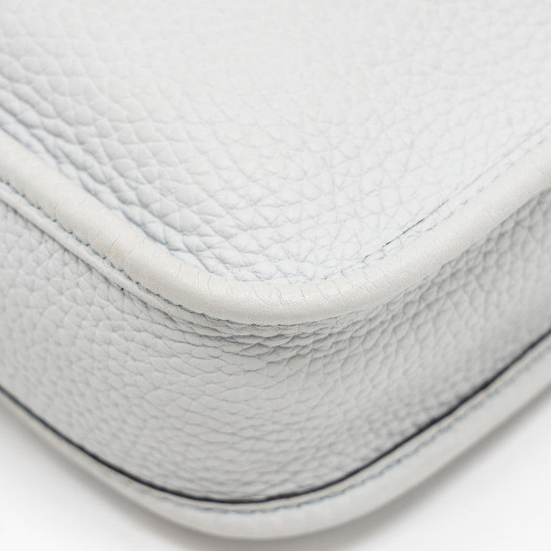 Hermes Mini Evelyne Clemence Blue Pale SHW Stamp U