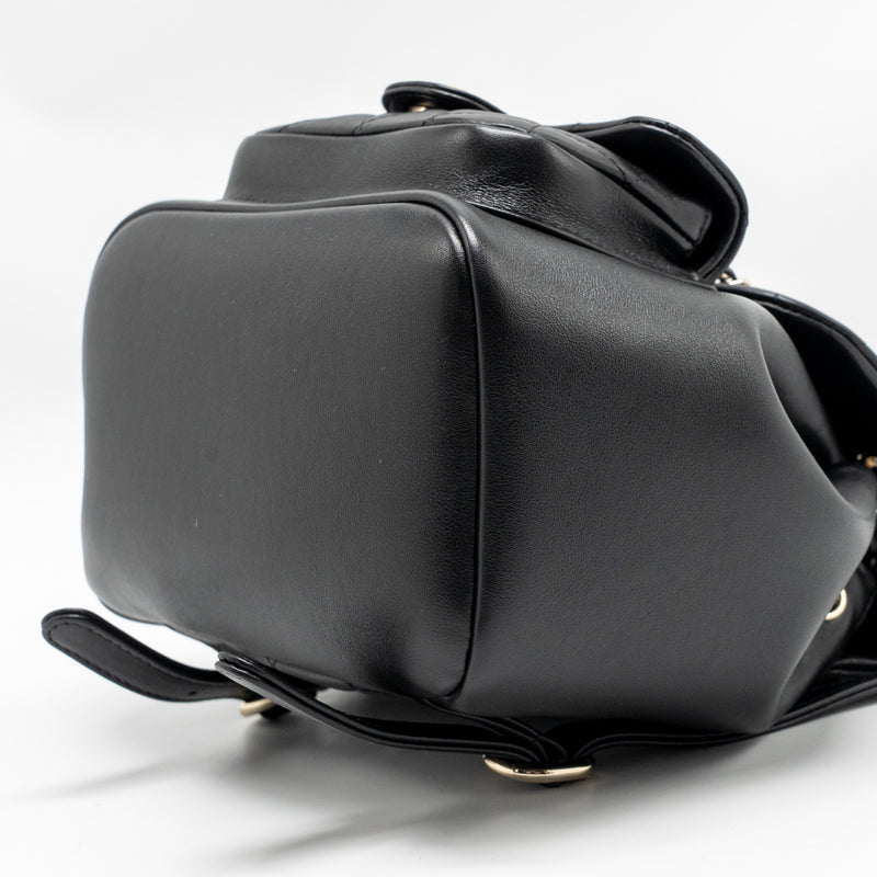 Chanel 24p Mini Duma Backpack Calfskin Black LGHW (microchip)