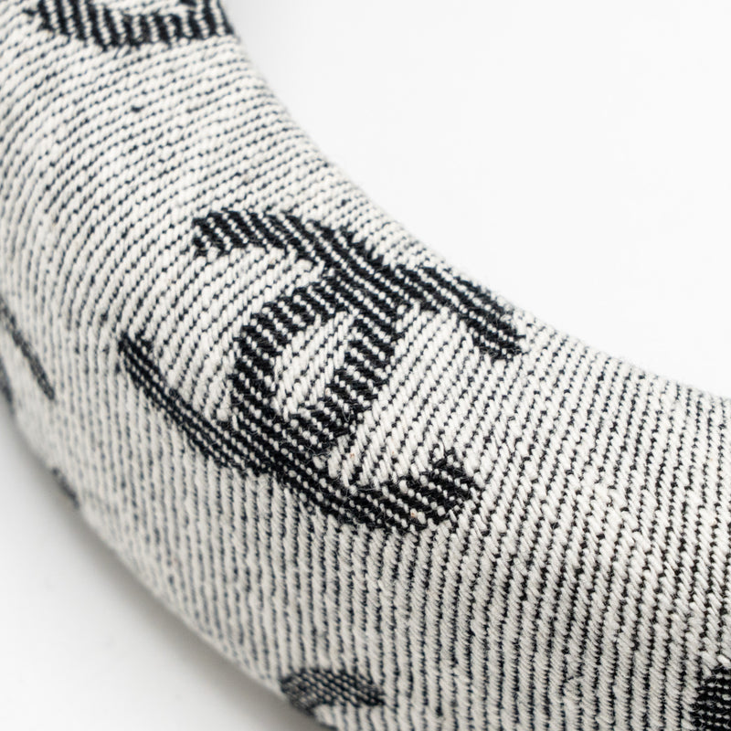 Chanel 22S CC Logo Headband Cotton White / Black