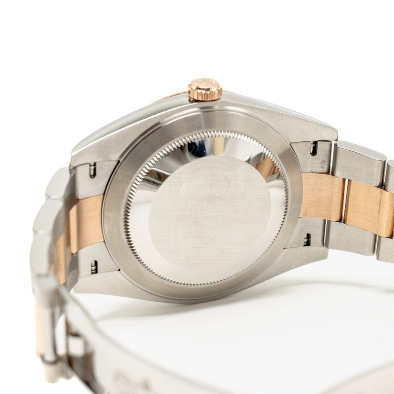 Rolex Datejust 41mm oystersteel and everose gold sun dust diamond set dial model: 12633-0007
