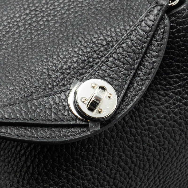 HERMES Mini Lindy Clemence Black SHW Stamp W