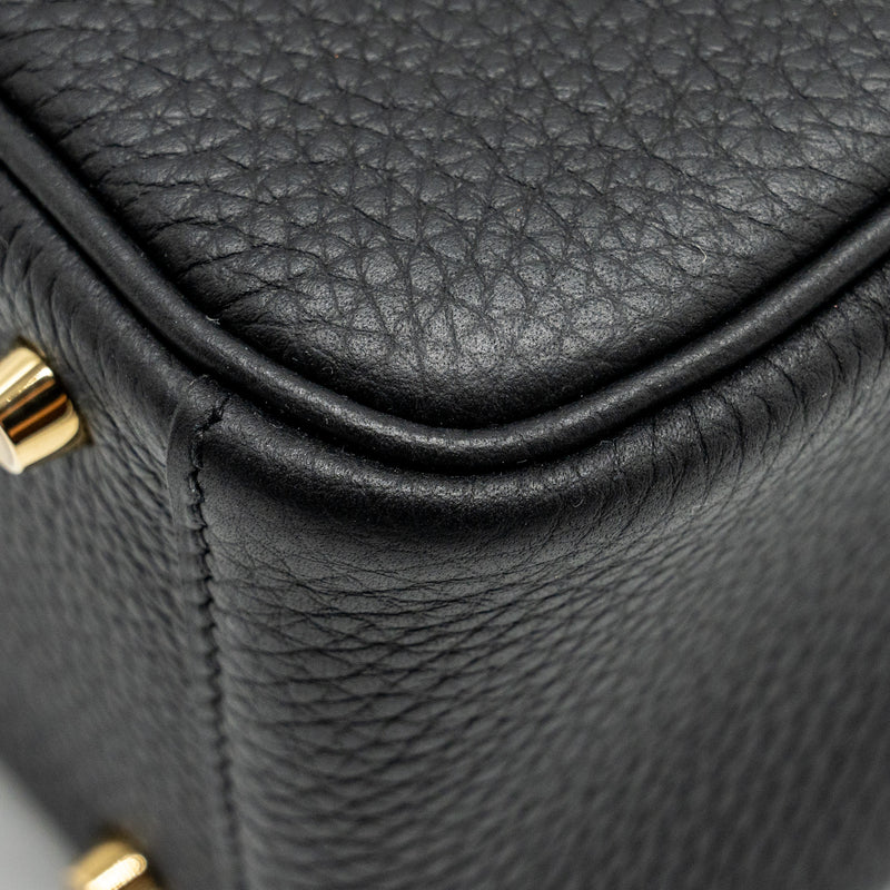 Hermes Mini Lindy II Clemence Black GHW Stamp W