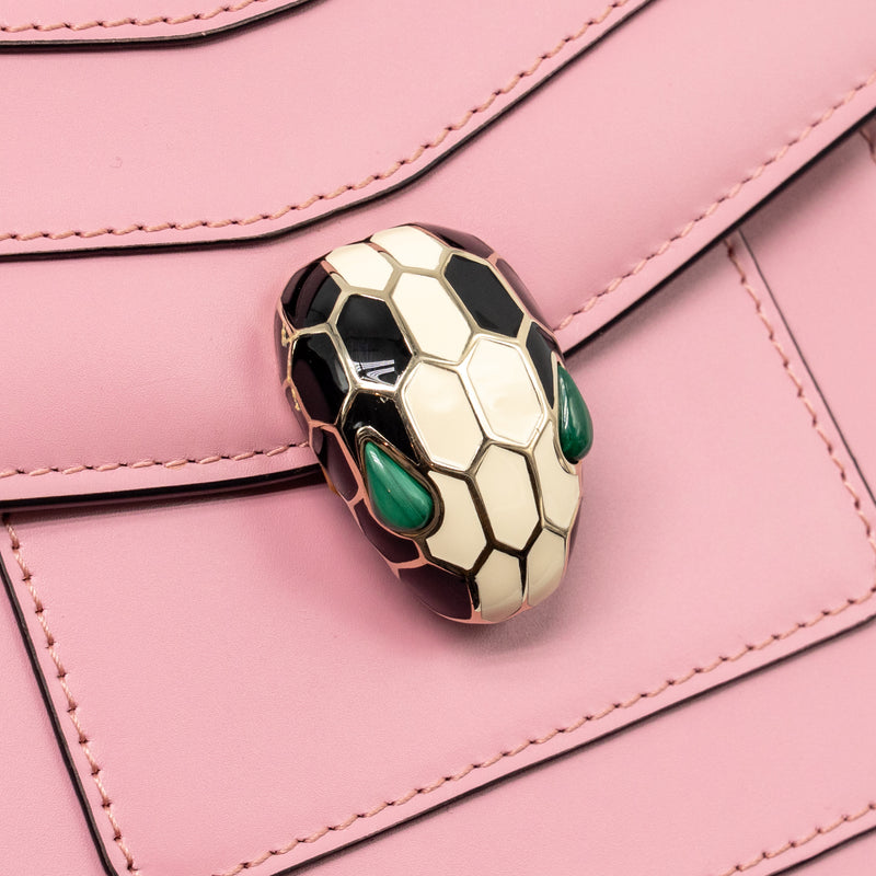 Bvlgari Serpenti forever crossbody bag calfskin pink LGHW