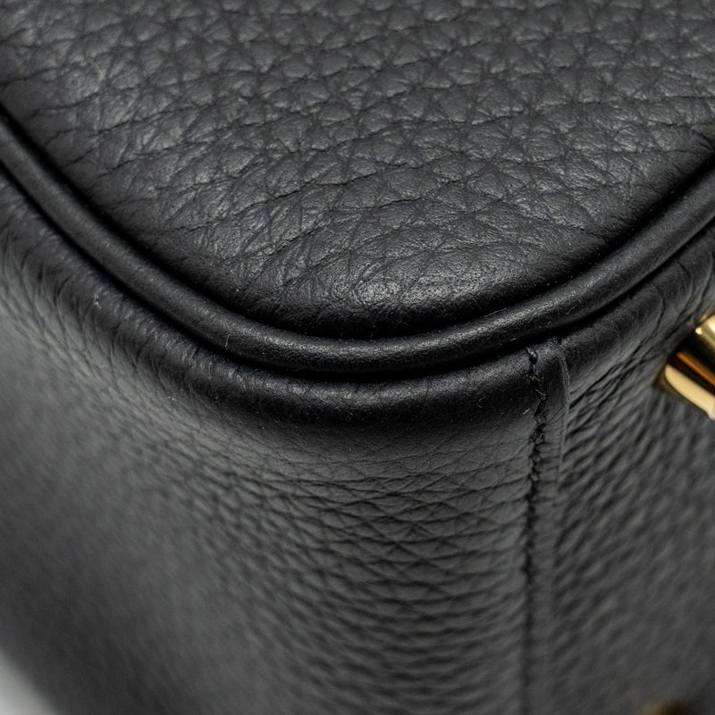 Hermes Mini Lindy II Clemence Black GHW Stamp W