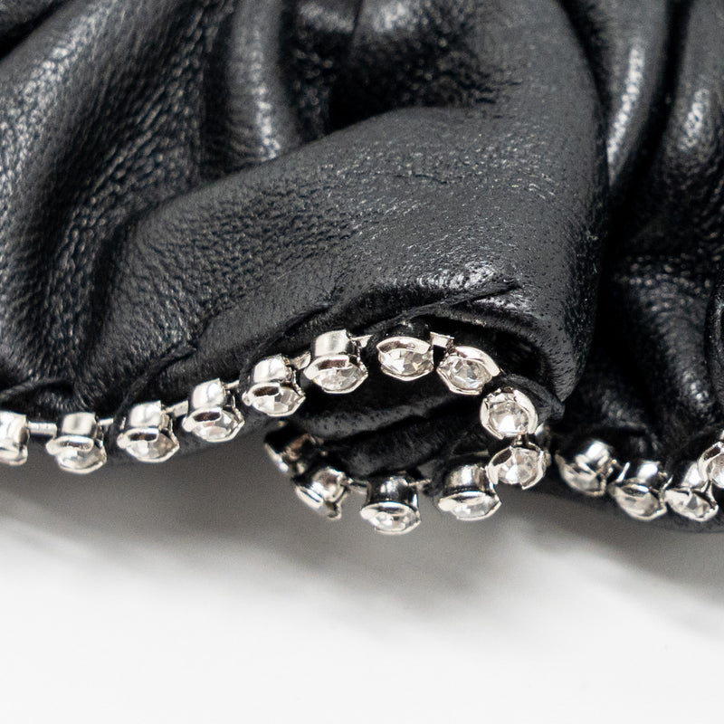 Chanel 22B Hair Tie with Crystal Lambskin Black SHW