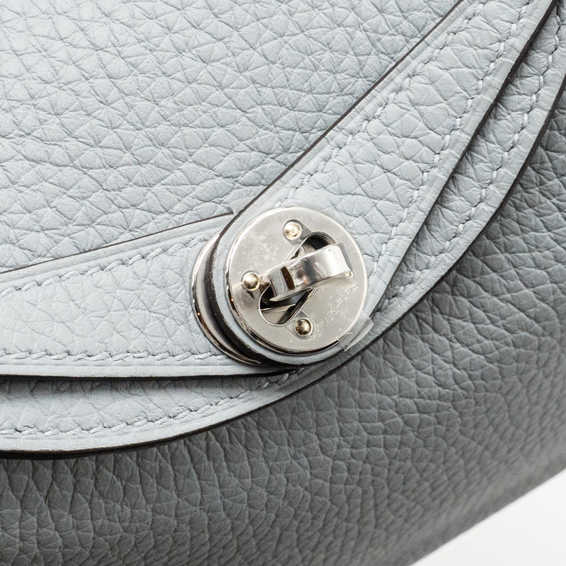 Hermes Mini Lindy II Clemence Gris Pantin SHW Stamp K