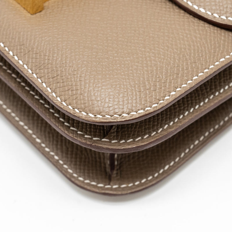 Hermes Mini Constance Epsom Etoupe GHW stamp B
