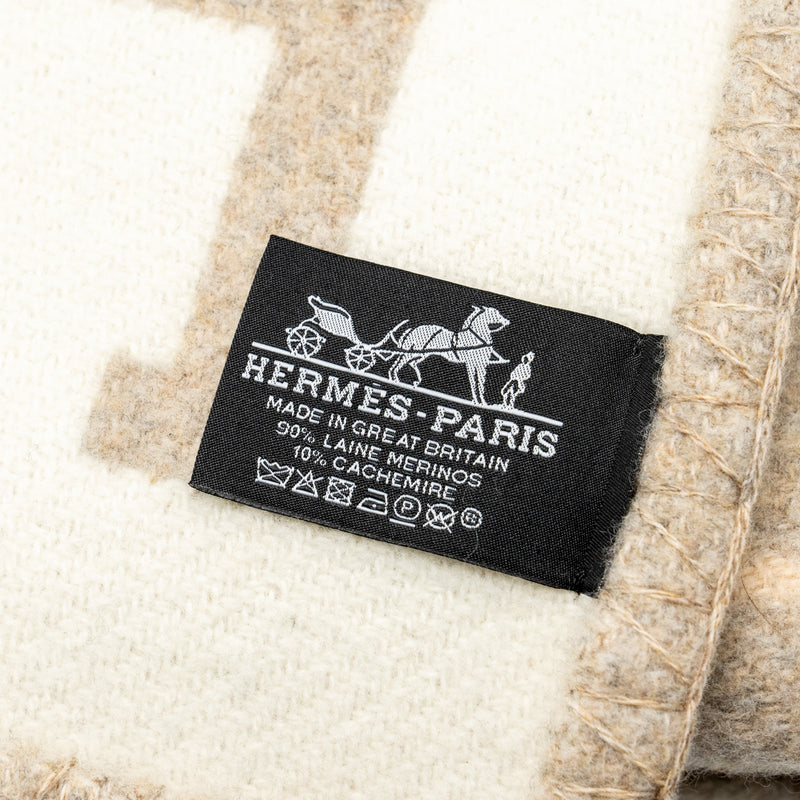 Hermes Avalon III Throw Blanket Coco/Camomille