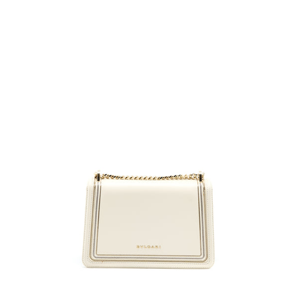 Bvlgari Serpenti Forever Flap Bag Limited Edition Calfskin White LGHW