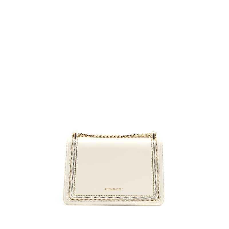 Bvlgari Serpenti Forever Flap Bag Limited Edition Calfskin White LGHW