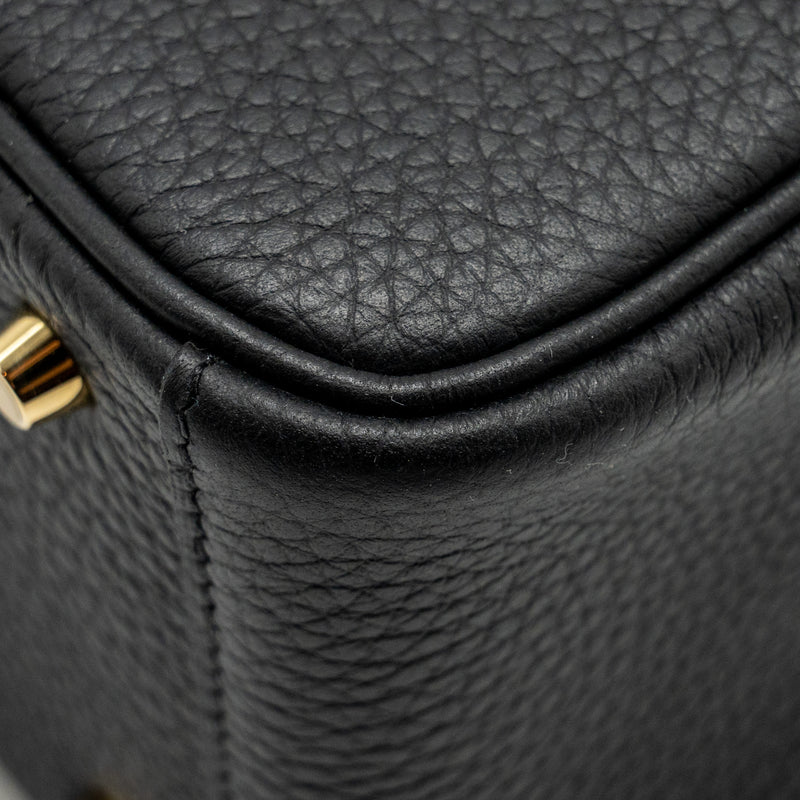 Hermes Mini Lindy II Clemence Black GHW Stamp W