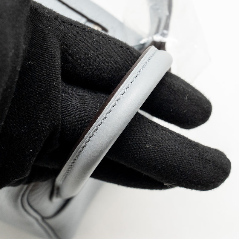 Hermes Mini Lindy II Clemence Gris Pantin SHW Stamp K