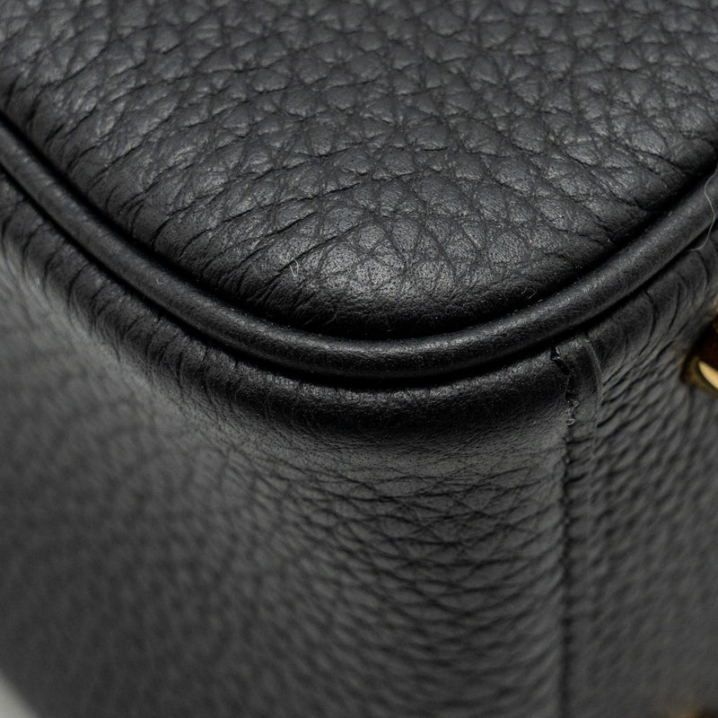 Hermes Mini Lindy II Clemence Black GHW Stamp W