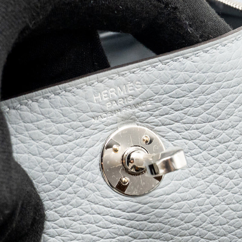 Hermes Mini Lindy II Clemence Gris Pantin SHW Stamp K