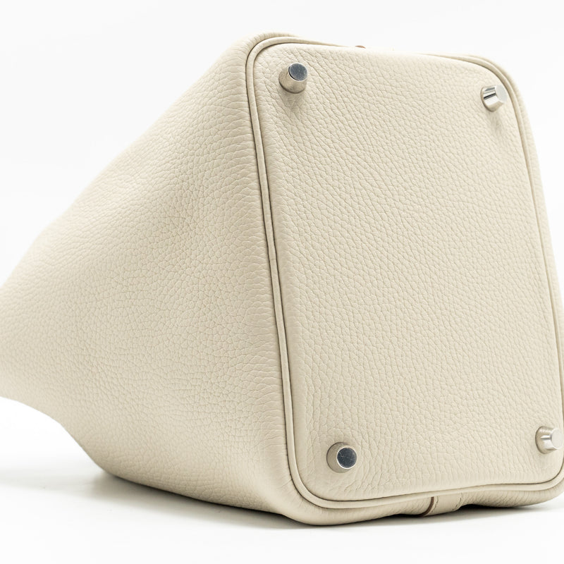 Hermes Picotin 18 Lock Bag Clemence Beton SHW Stamp W