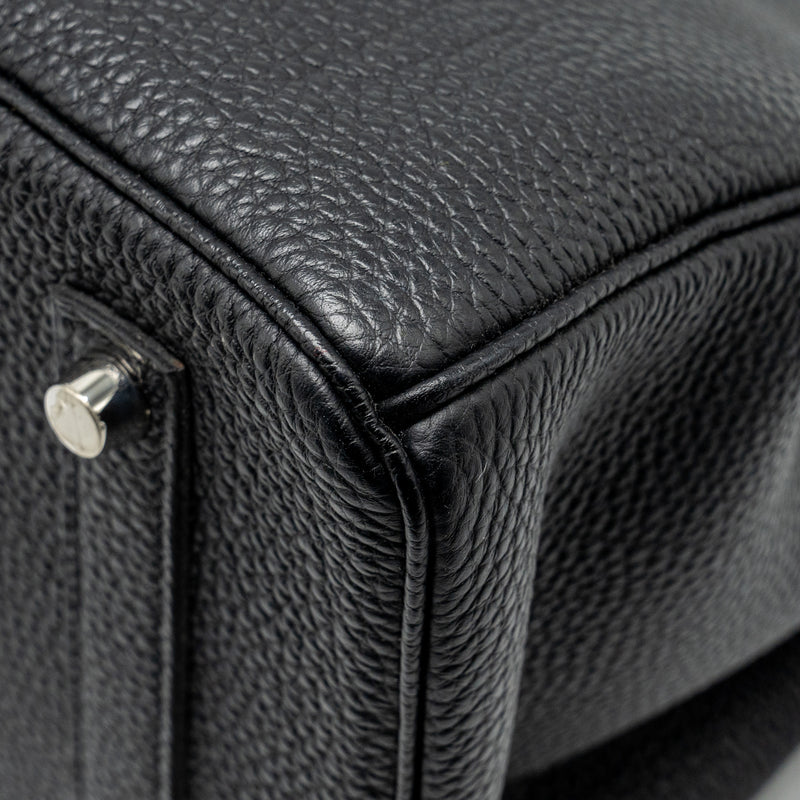 Hermes Birkin 35 togo black SHW stamp square Q