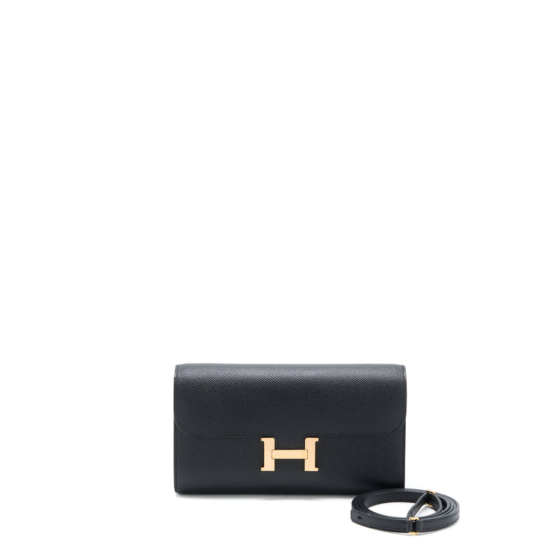 Hermes Constance To Go Epsom Black RGHW Stamp Y