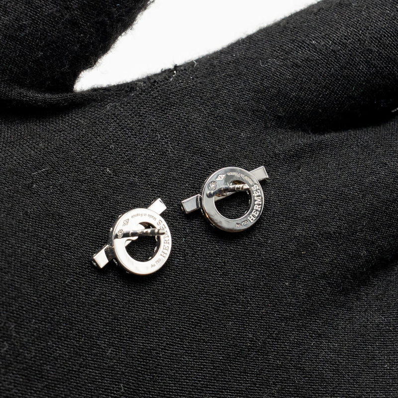 Hermes Finesse Earrings White Gold Diamonds