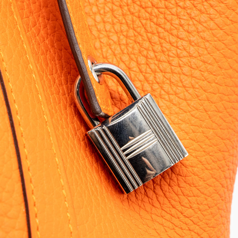 Hermes picotin 18 lock bag clemence Feu SHW stamp A