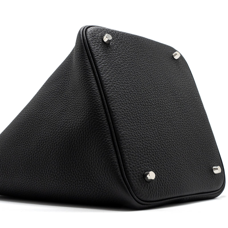 Hermes picotin 22 lock bag clemence black SHW stamp B