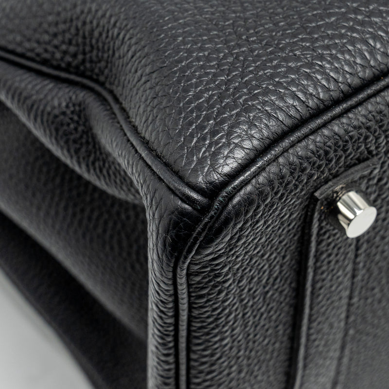 Hermes Birkin 35 togo black SHW stamp square Q