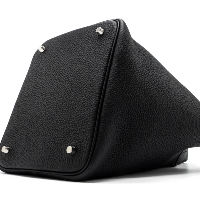 Hermes picotin 22 lock bag clemence black SHW stamp B