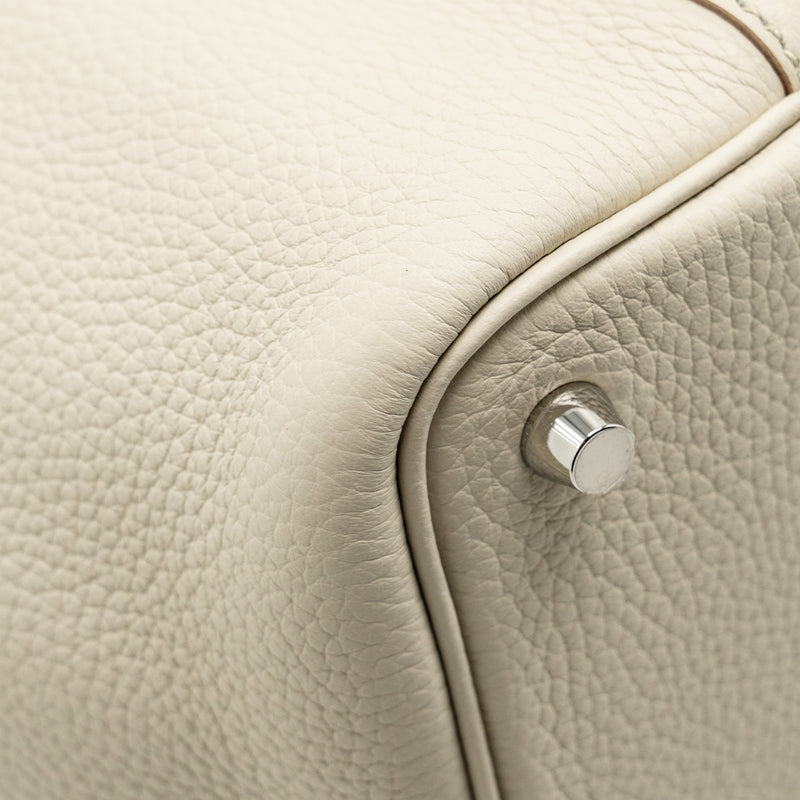 Hermes Picotin 18 Lock Bag Clemence Beton SHW Stamp W