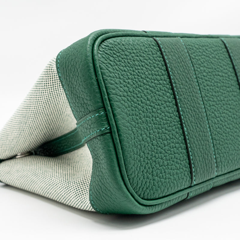 Hermes Neo Garden Party 23 Canvas/Negonda Ecru/Vert Moyen SHW Stamp K