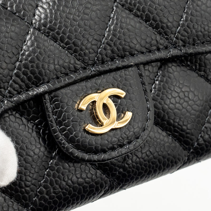 CHANEL Classic Flap Card Holder Caviar Black GHW