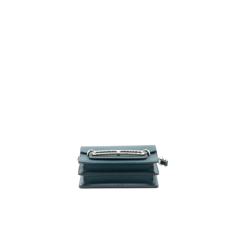 Hermes Mini Roulis Evercolour Vert Cypress SHW Stamp C