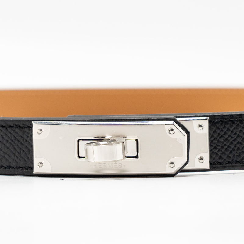 Hermes Kelly 18 Belt Epsom Black SHW Stamp K