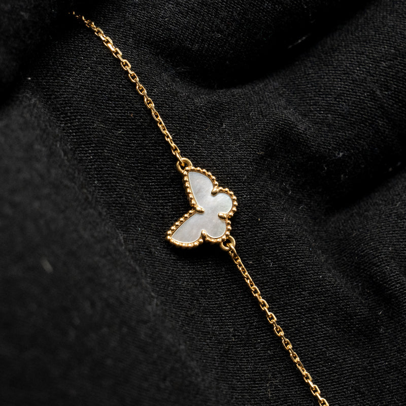 Van Cleef & Arpels Sweet Butterflies Bracelet Yellow Gold, Mother-of-pearl