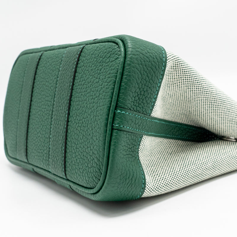 Hermes Neo Garden Party 23 Canvas/Negonda Ecru/Vert Moyen SHW Stamp K