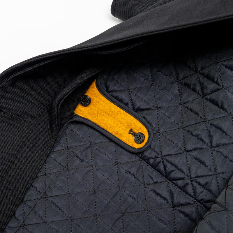 Hermes Size 34 Long Trench Coat Polyamide Black