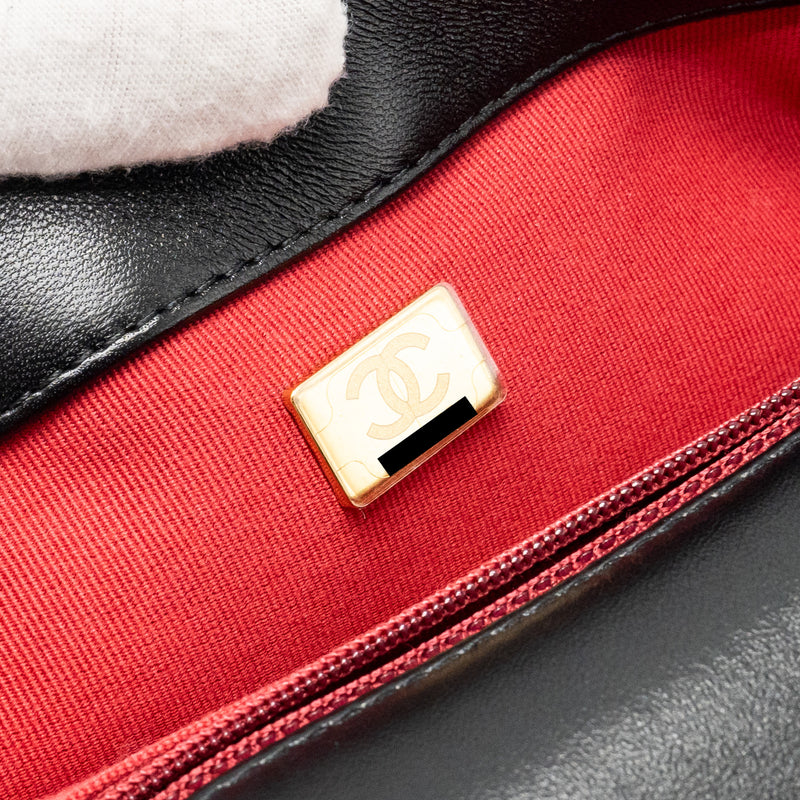 Chanel Small 19 BAG Lambskin Black Multicolour Hardware (Microchip)