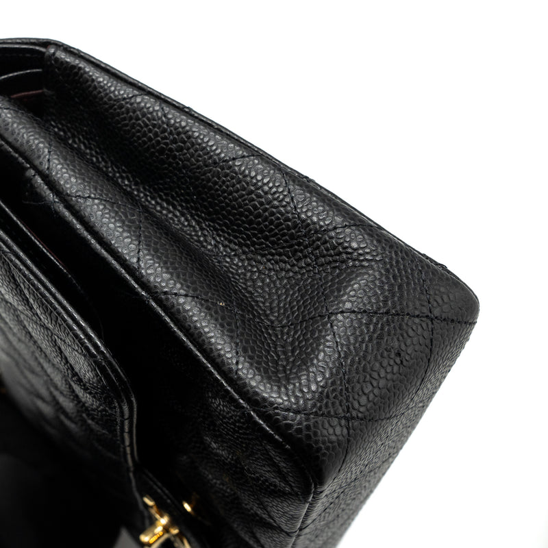Chanel medium Classic Double Flap Bag Caviar Black GHW